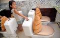   مطعم صيني يصمم كل مقاعده وكل أطباقه على شكل مراحيض 